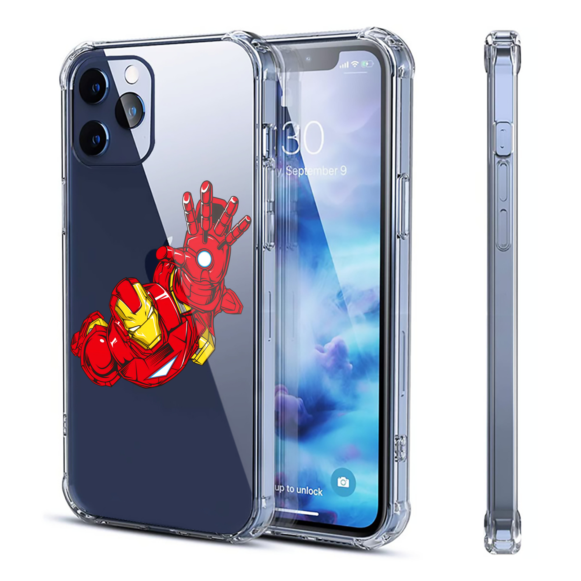 （画像用） アベンジャーズ The Avengers 【iPhone 12シリーズ対応】透明スマホケース（クリアソフトケース）